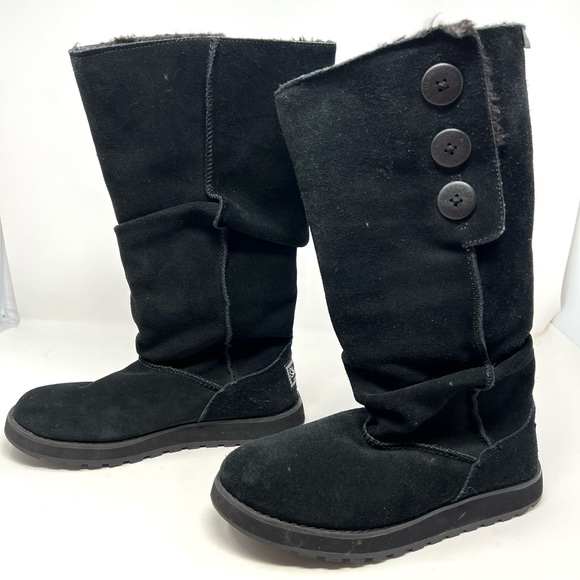 Skechers Australia Black Boots Size 7.5 - Picture 1 of 8